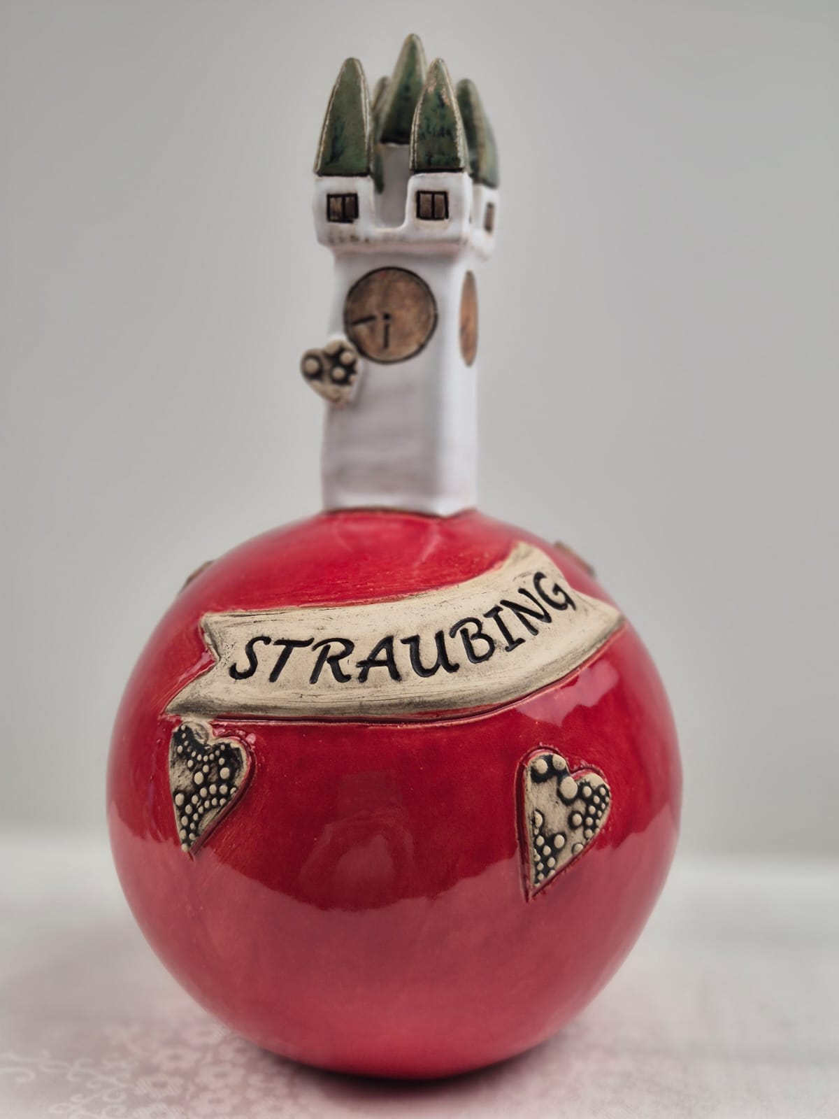 Rote Straubing Keramikkugel